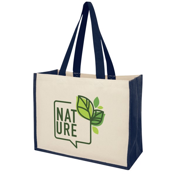 Shopper in iuta e canvas 320 g/m² Varai - 23L - Navy
