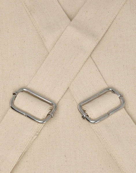 Canvas Backpack Straps And Drawstring - Black / ONE SIZE