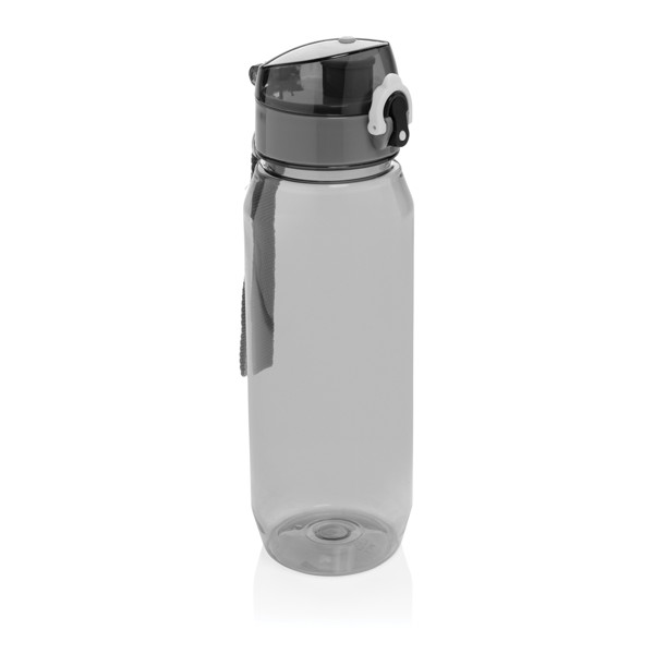 Uzamykateľná fľaša na vodu Yide 800ml RCS RPET - Čierna