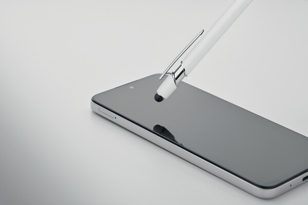 Recycled aluminium stylus pen Siparo - White
