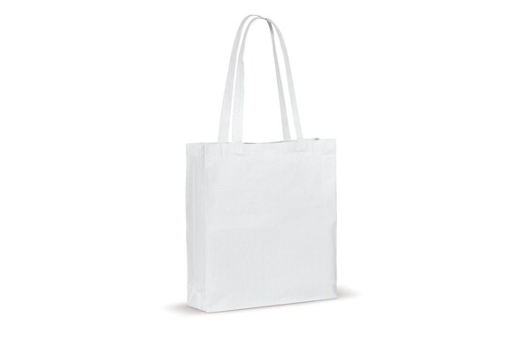 Sac à bandoulière coton OEKO-TEX® 140g/m² 38x10x42cm - Blanc