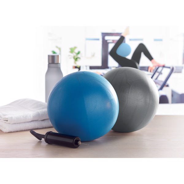Small Pilates ball with pump Inflaball - Blue