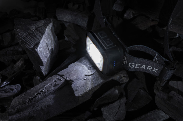 GearX head torch 250 lumen, 800 mAh battery