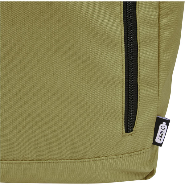 Zaino con chiusura arrotolabile per portatile da 15,6" in PET riciclato certificato GRS Byron 18L - Oliva