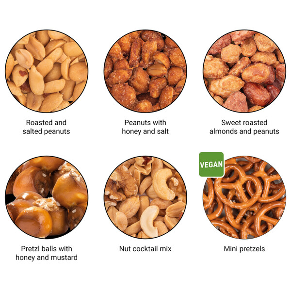 Snack tin, mini pretzels