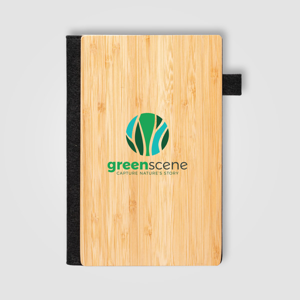 Wesen Bamboo Refillable Journal - A5 - Black / 4 Colour inkjet