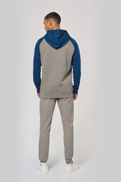 Dvobojna majica s kapuljačom za odrasle - Heather Grey / Navy / XS