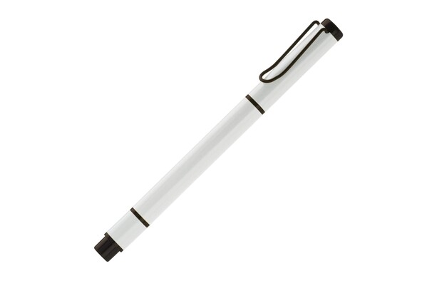 Kuglepen med tekstmarkør 2-in-1 - Hvid