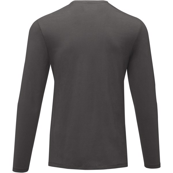 T-shirt Ponoka in tessuto organico a manica lunga da uomo - Grigio tempesta / 2XL