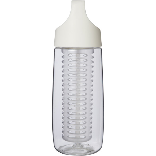 Garrafa desportiva de plástico reciclado com tampa articulada e infusor de 700 ml "HydroFruit"