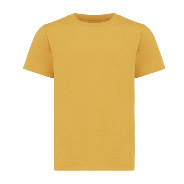 IQONIQ Koli kids lightweight recycled cotton t-shirt - Ochre Yellow / 56