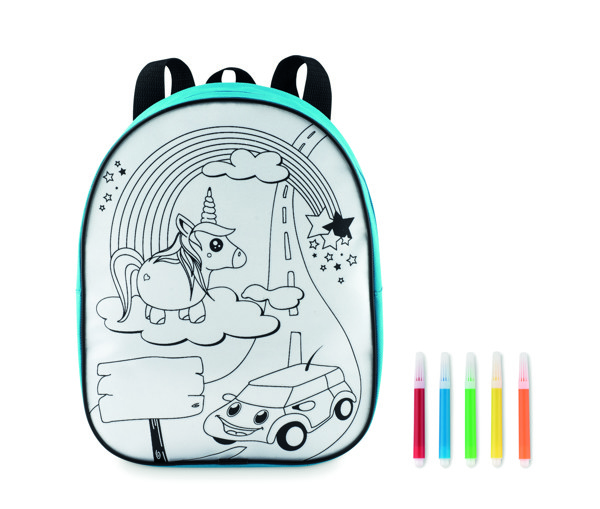 Mochila para colorir Backsketchy - Azul Turquesa