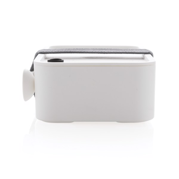 PP lunchbox with spork - White