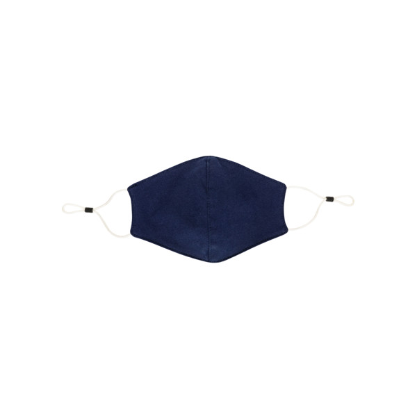 Masque barrière réutilisable à 2 couches en coton - Bleu Marine