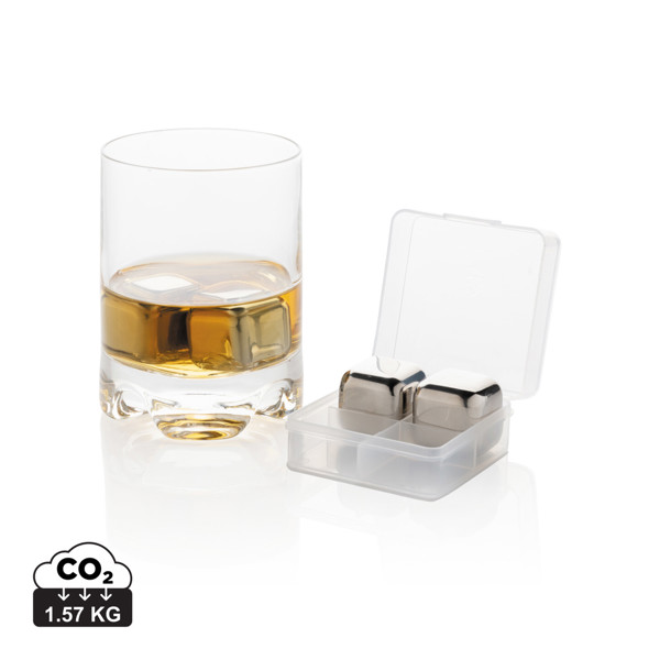 XD - Re-usable stainless steel ice cubes 4pc