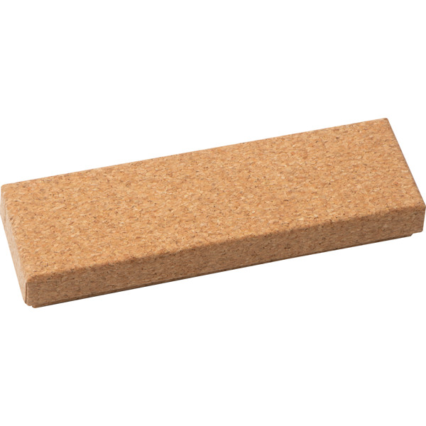 Cork writing set TEOFIL - Brown
