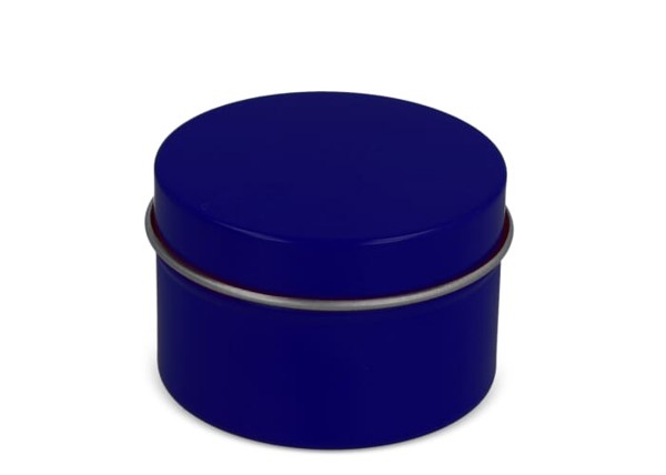 Bougie parfumée à base de plantes Dhyana en étain recyclé - Bleu