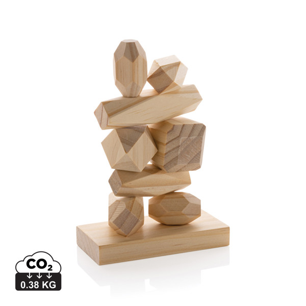 XD - Ukiyo Crios wooden balancing rocks in pouch