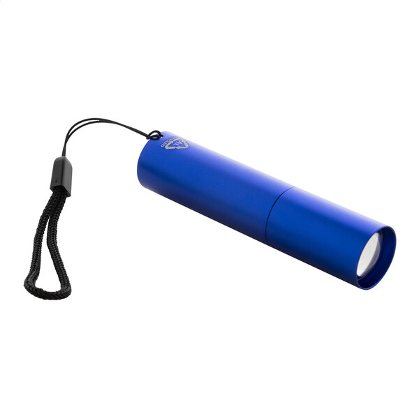 Lampe de poche rechargeable en aluminium recyclé Chargelight Tone - Bleu