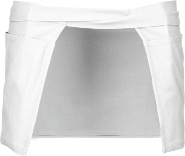 Cotton Short Apron - White