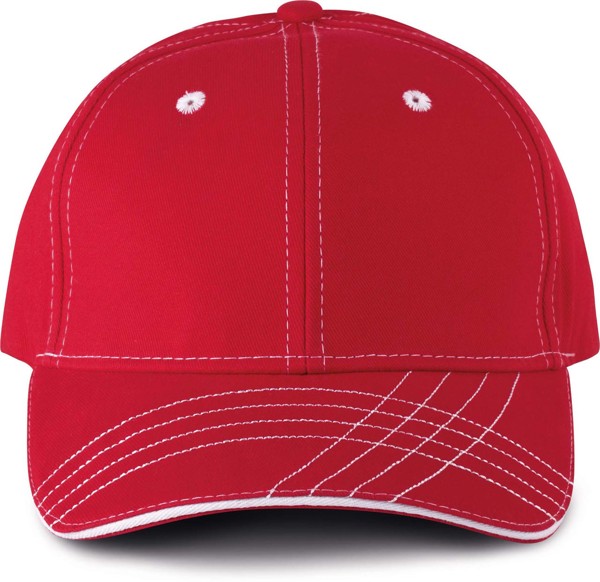 6 Panels Fashion Cap - White / Navy