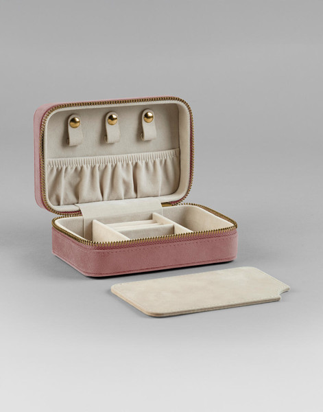Velvet Travel Jewellery Box - Dark Emerald / ONE SIZE