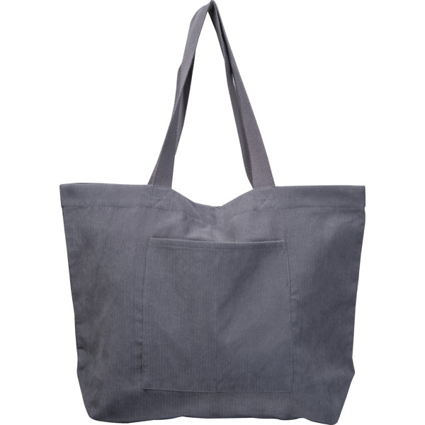 Cord shopper – stylish & durable LIDIA - Silvergrey
