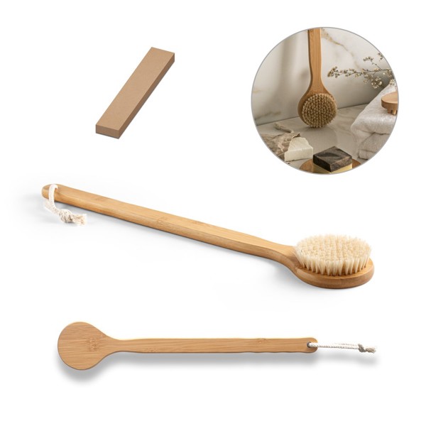 ARKIN. Brosse de bain avec corps en bambou