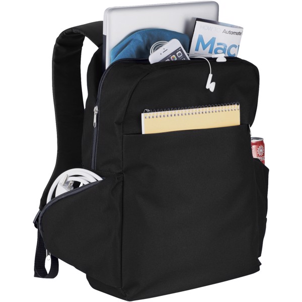 Slim 15" Laptop-Rucksack 15L - schwarz