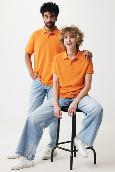 Iqoniq Yosemite recycled cotton pique polo - Orange / L