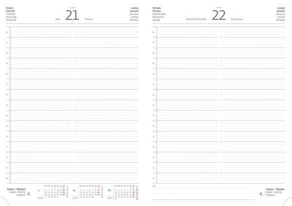 Denní diář Print Classic 2027, A4 - černá