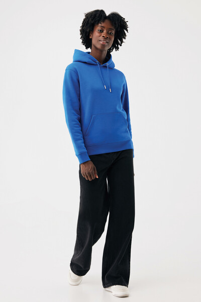 Sweat à capuche en coton recyclé IQONIQ Joshua - Bleu Royal / L