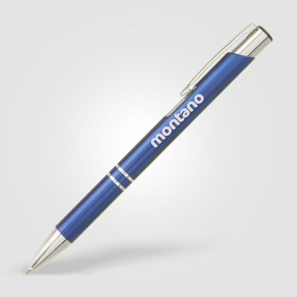 Stylo Crosby Mat - Bleu marine / Jet d’encre 4 couleurs