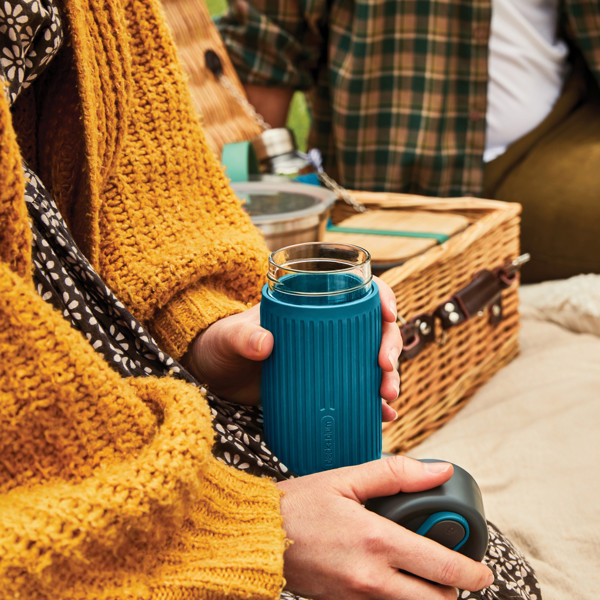 Black+Blum Glass Travel Cup 340ML - Turquoise