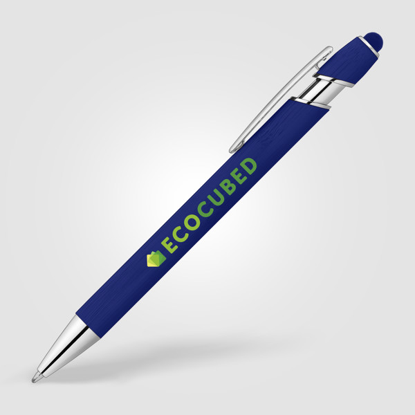 Stylo stylet Prince Bamboo - Bleu roi / Jet d’encre 4 couleurs