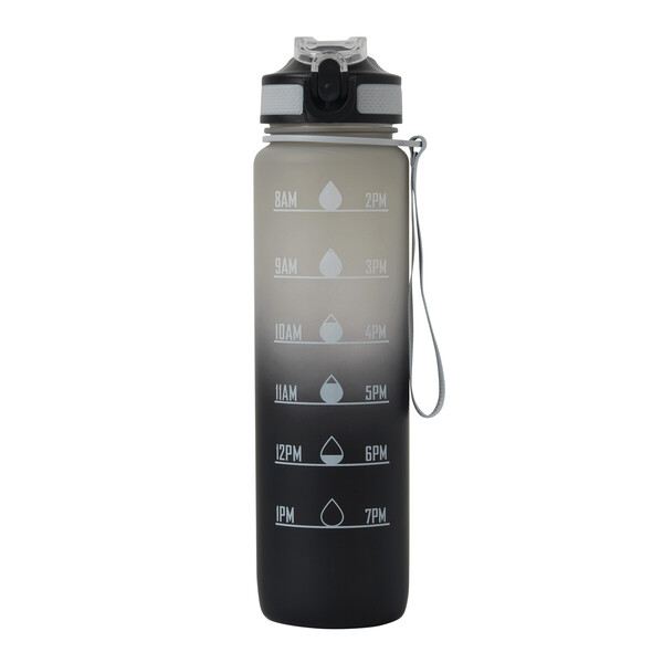 Sports Water Bottle Hydro Level - Black / Grey