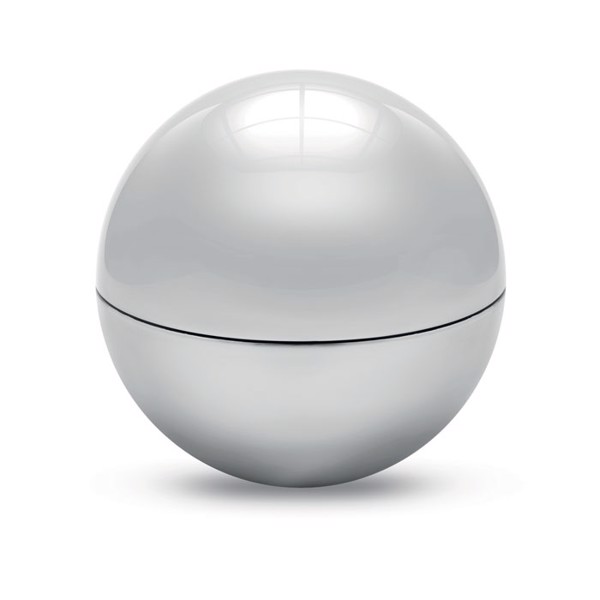 Round lip balm UV finish Uv Soft - Shiny Silver