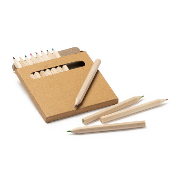 Personalized colored pencil set 12 units in recycled cardboard box