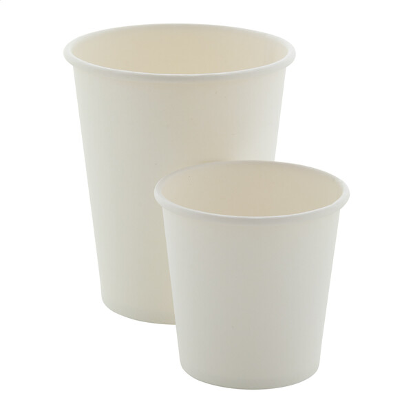 Papierový téglik Papcap M, 240 ml - White