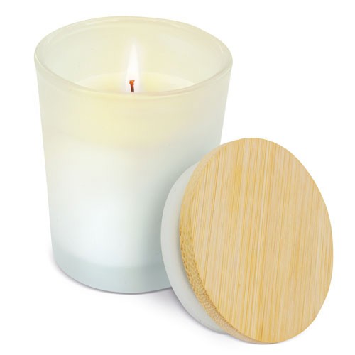 AROMATIC CANDLE WITH BAMBOO LID "KALMY"