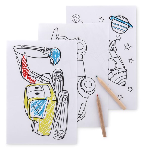 MB - Colouring set with 6 pencils Folder2 Go