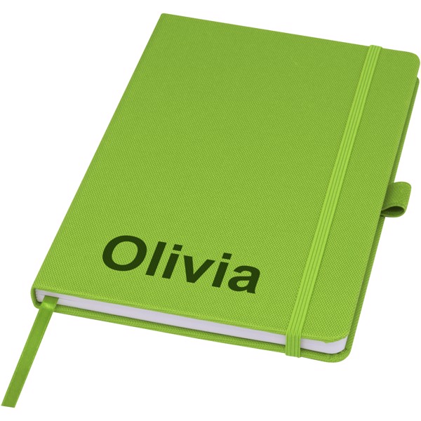 Caderno A5 de papel reciclado com capa RPET "Honua" - Verde lima