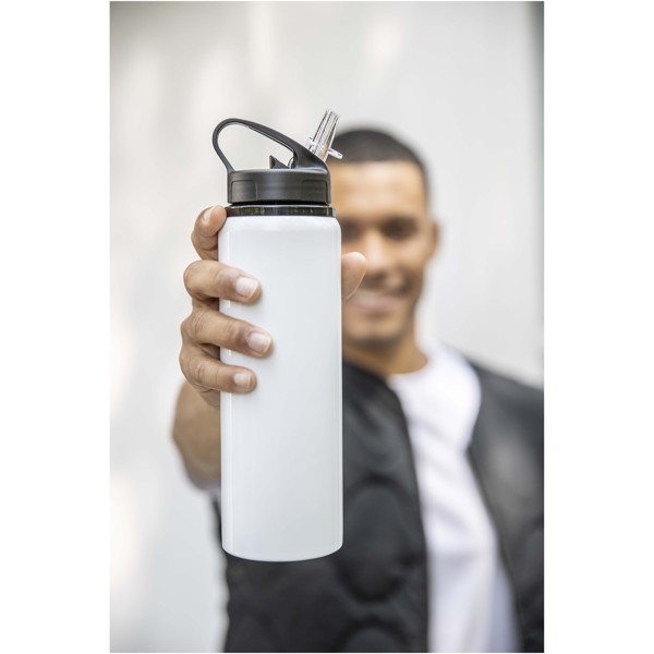 Fľaša na vodu z recyklovanej jednostennej nerezovej ocele Fitz 800 ml RCS - Čierna