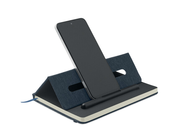 Cahier A5 support de téléphone Rinbook - Bleu Marine