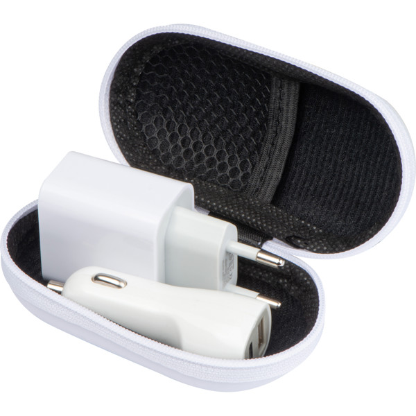 TESSA USB + USB-C utazó szett - White