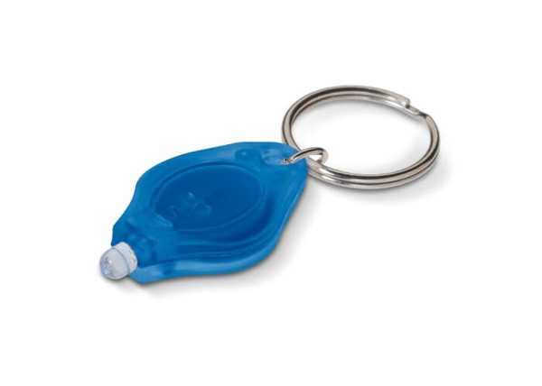 Mini porte-clés avec lampe - Ecru / Bleu foncé