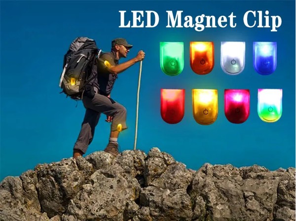 Magnetická odrazka se zabudovaným LED světlem  - YELLOW