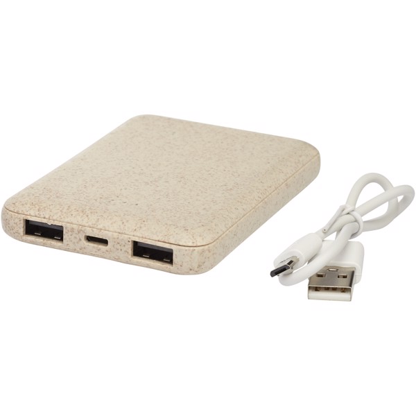 Asama 5000 mAh Powerbank aus Weizenstroh