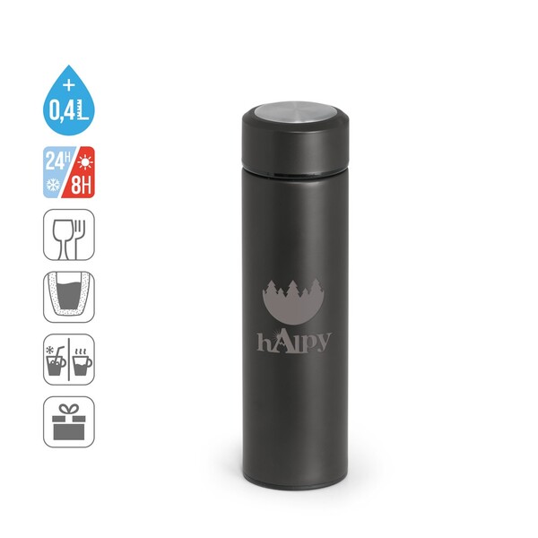 INGRAM. Termo boca 470 ml - Crna