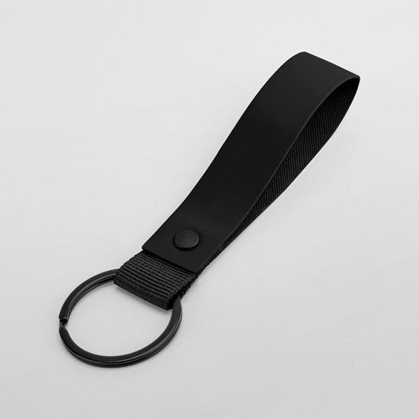 Matte Pu Keyring - Black / ONE SIZE